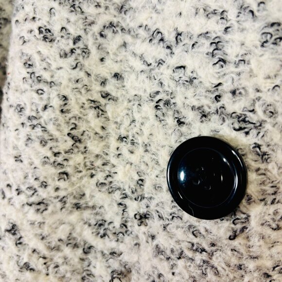 Forever 21 White & Black Flecked Pea Coat - Size M - Worn Once - Picture 7 of 11